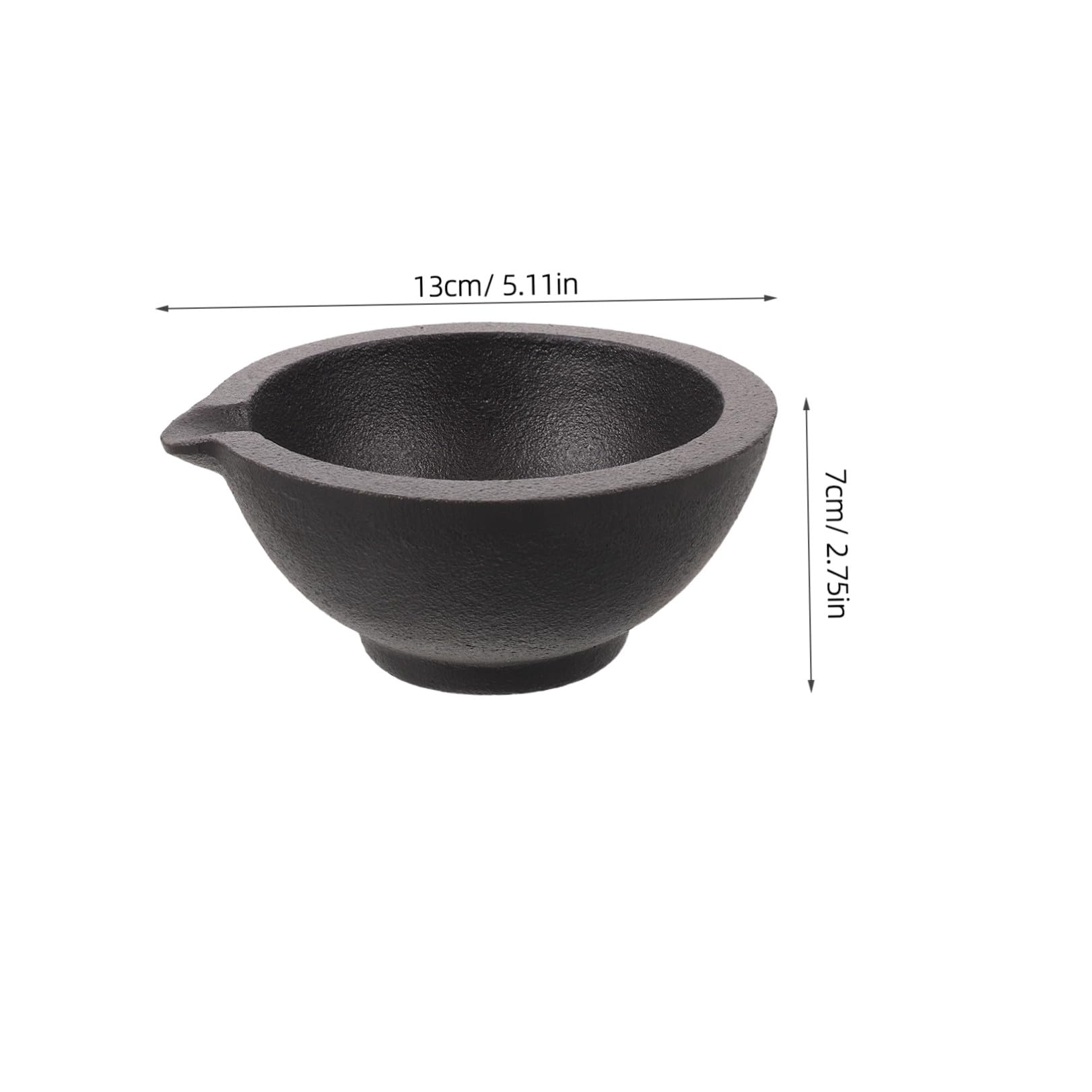 Mortier et Pilon en Fonte Noire, Broyage Manuel Polyvalent Cuisine