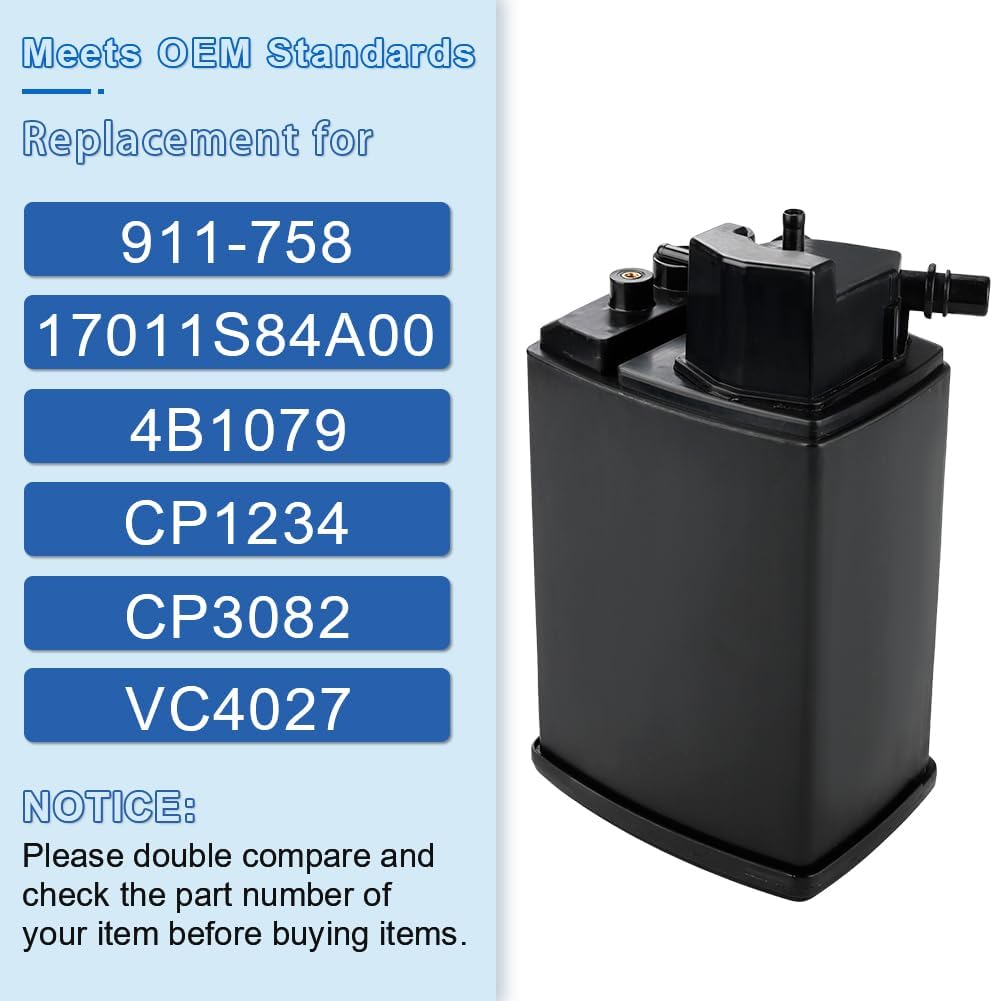 Vapor Canister Compatible with Acura CL 2001-2003 Acura TL 1999-2000 Honda Accord 1998-2002 Fuel Vapor Charcoal Canister Replacement for 911-758 17011S84A00 4B1079 CP1234 CP3082 VC4027