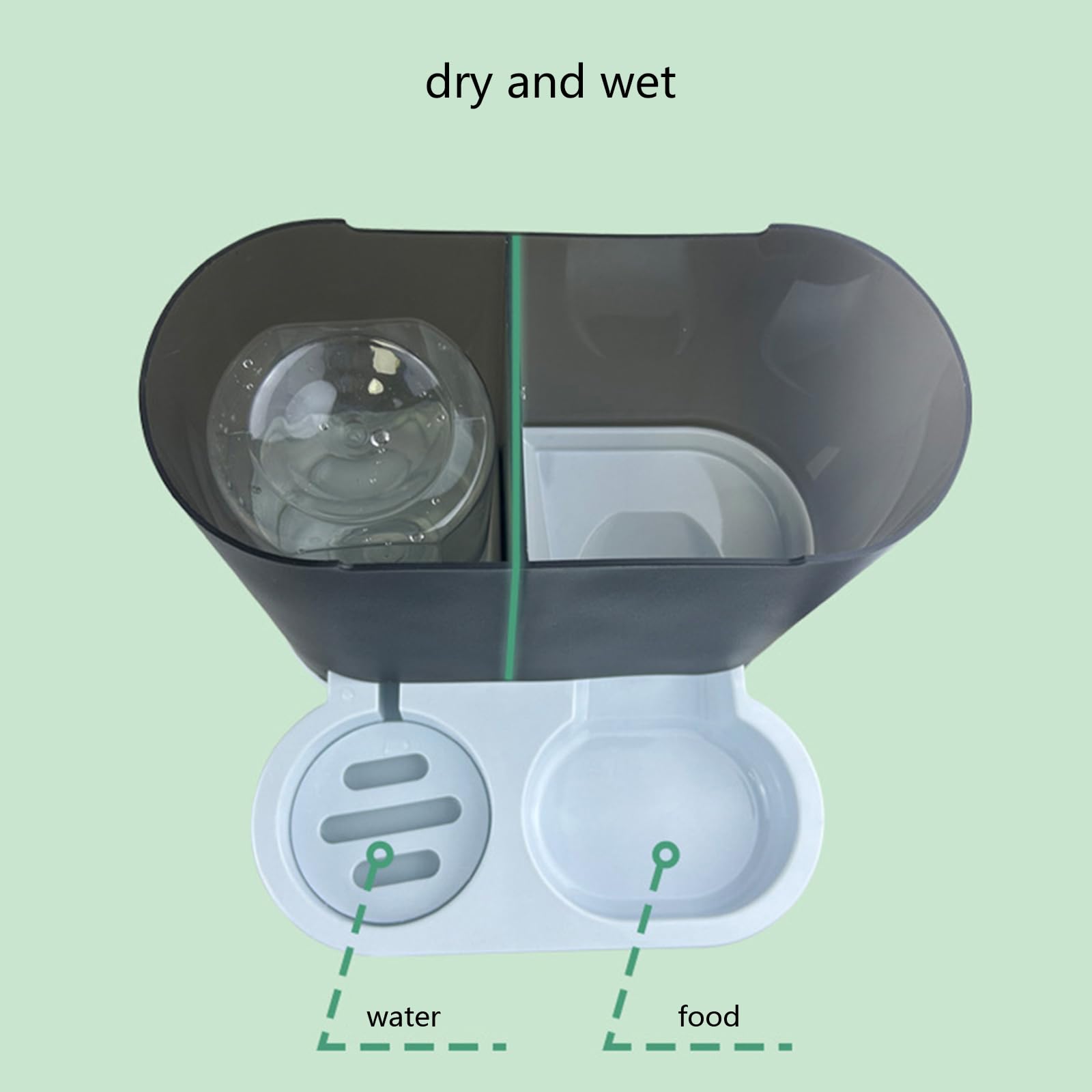 Comedero para mascotas para perros pequeños y gatos, dispensador automático de comida para perros, doble cuenco, recipiente de comida, dispensador de agua, vajilla, dispensador de agua para