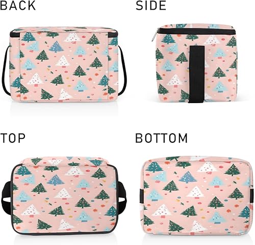 Miniatura 4 de Fun Winter Christmas Pattern Insulated Lunch Bag Women Reusable Lunch Tote Square Meal Bag for Adults Men Cooler Lunch Box for Work Travel Picnic