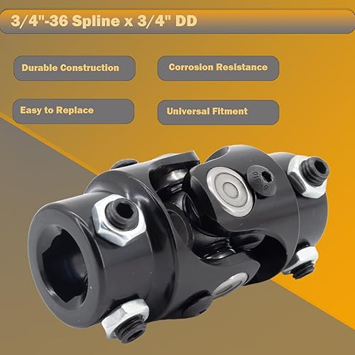 Miniatura 4 de Junta en U del eje de dirección, 34"-36 Spline X 34" DD Single U Joint,Unión universal,Junta 34 U,Acoplador del eje de dirección 34, Juntas