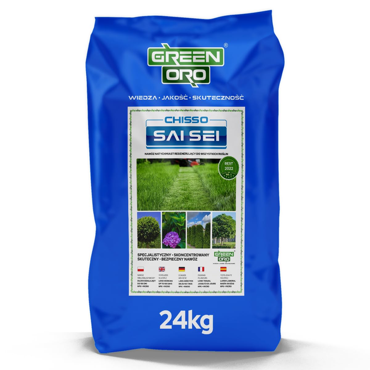 CHISSO SAI SEI 24KG Regenerierender Rasendünger für einen gesunden und dichten Rasen