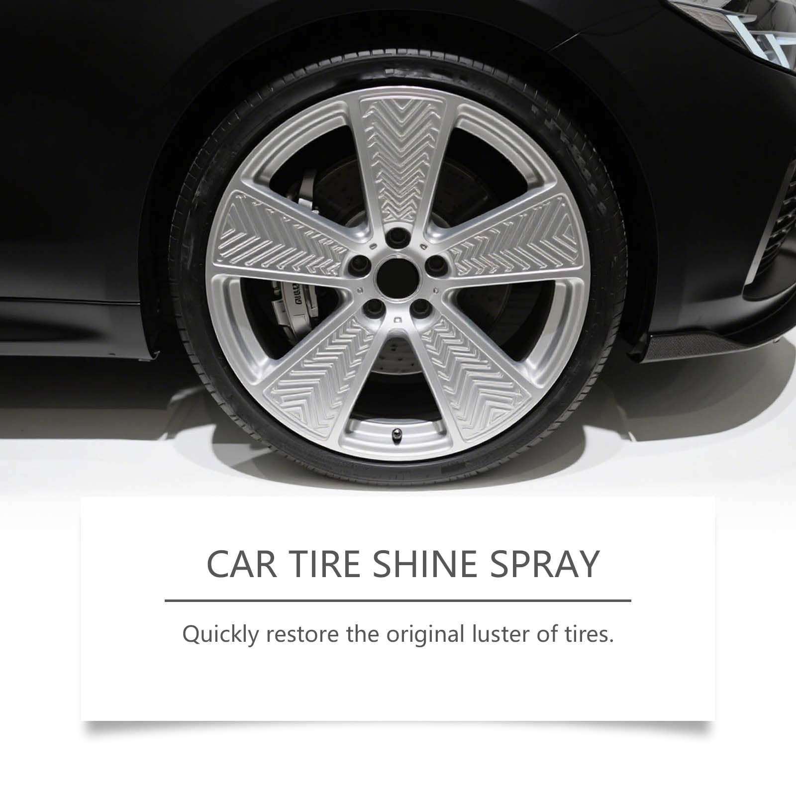 Hochglanz-Reifenglanz-Spray 355ML, langanhaltendes Schutzmittel, heller Schwärzungsglanz für Auto, LKW, Motorrad, Wohnmobil, schnelle Anwendung, Wartung von Autodetails (2Pcs)