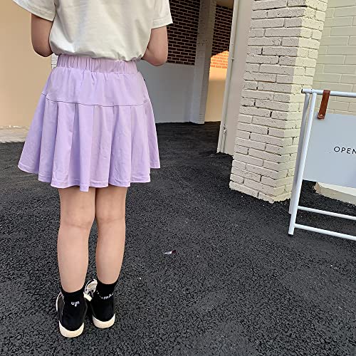 Girls Athletic Skort Golf Tennis Running Skirt Solid Activewear for Toddler 2-7Years2