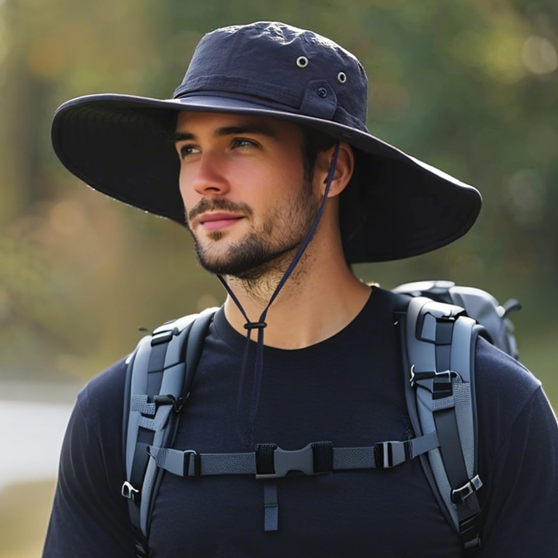 HLLMAN UV Protection Super Wide Brim Bucket Hat for Outdoor Activities