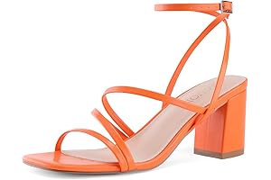 Attractive Orange Heel Sandals