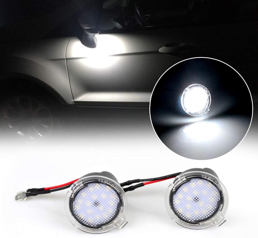 KEENICI High Power Full LED Side Mirror Puddle Lights Puddle Lamp (White)