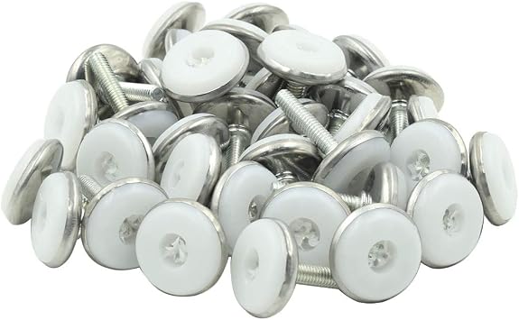 36PCS Screw on Furniture Glides Adjustable Furniture Leg Base Leveller M6 x 25mm Thread Length