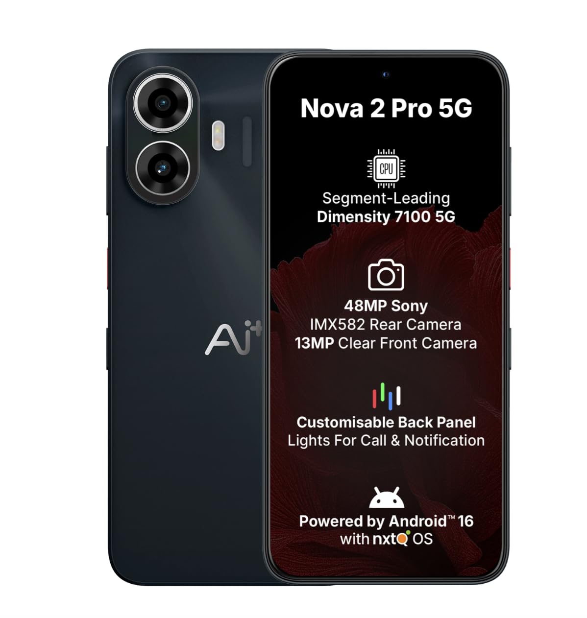 AI+ Nova 2 Pro 5G (6 GB RAM, 128GB) Smartphone | 48MP IMX582 Camera, Android 16 with nxtO OS, Customisable Back Panel-image-27