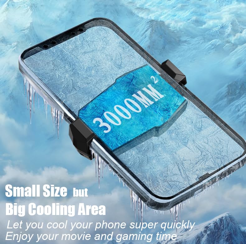 Miniatura 4 de Enfriador de teléfono móvil con batería recargable, ventilador de enfriamiento para teléfonos inteligentes iPhone Android, radiador de teléfono