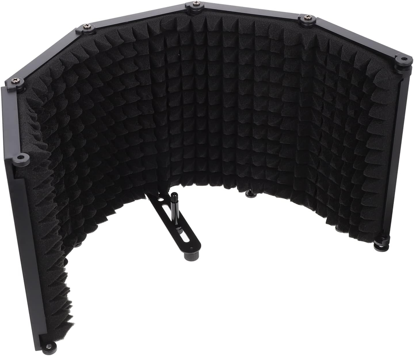 BESPORTBLE Black Microphone Windshield Isolation Shield Foldable Sound Absorbing Filter Desktop and Floor Use Noise Reduction Cover