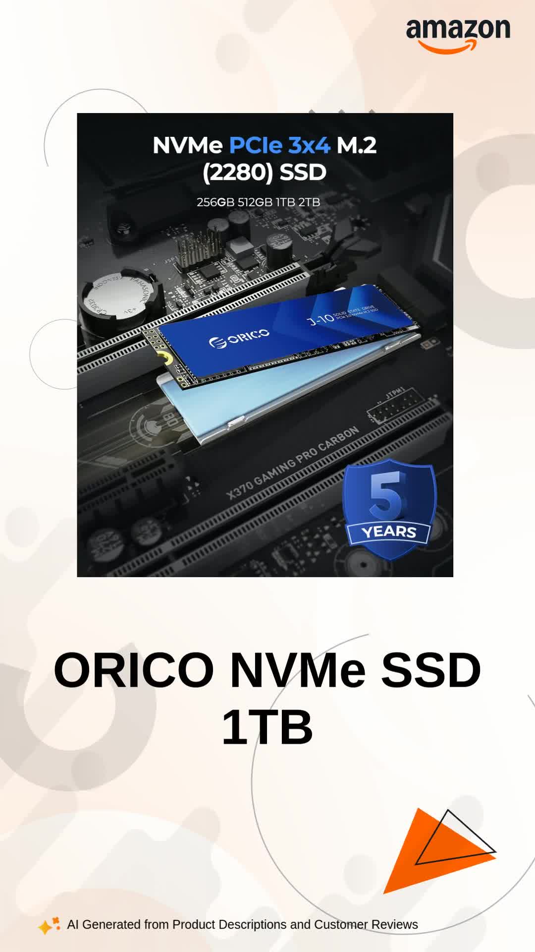 ORICO NVMe SSD 1TB M.2 with Heatsink