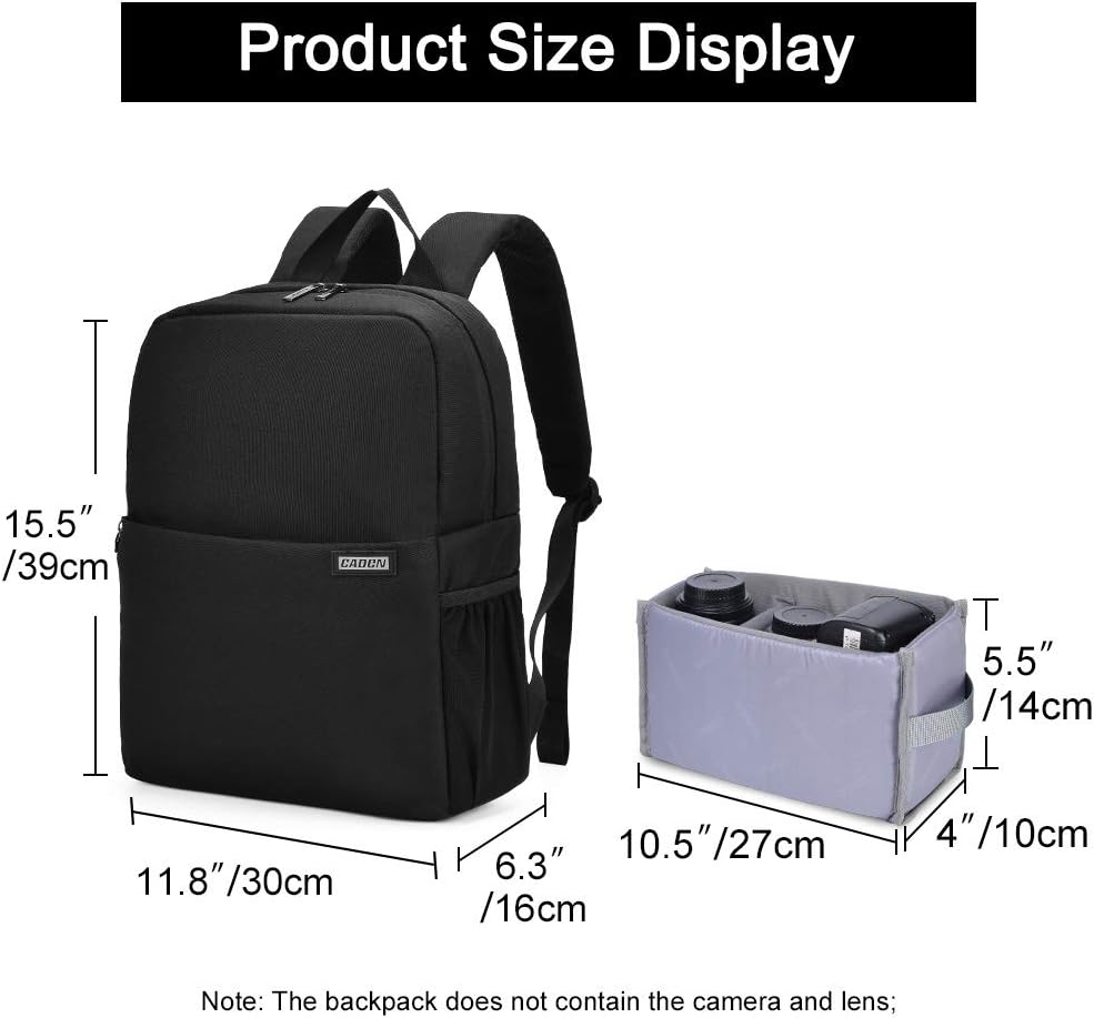 🔥 Hоt Dеаlѕ CADeN Camera Backpack Bag with Laptop Compartment 14 Waterproof, Camera Case for DSLR Mirrorless SLR Cameras, Compatible for Sony Canon Nikon Camera and Lens Tripod Accessories Black Exсluѕіvе Dіѕсоunt 50% Prісе CADeN Camera Backpack Bag with Laptop Compartment 14 Waterproof, Camera Case for DSLR Mirrorless SLR Cameras, Compatible for Sony Canon Nikon Camera and Lens Tripod Accessories Black