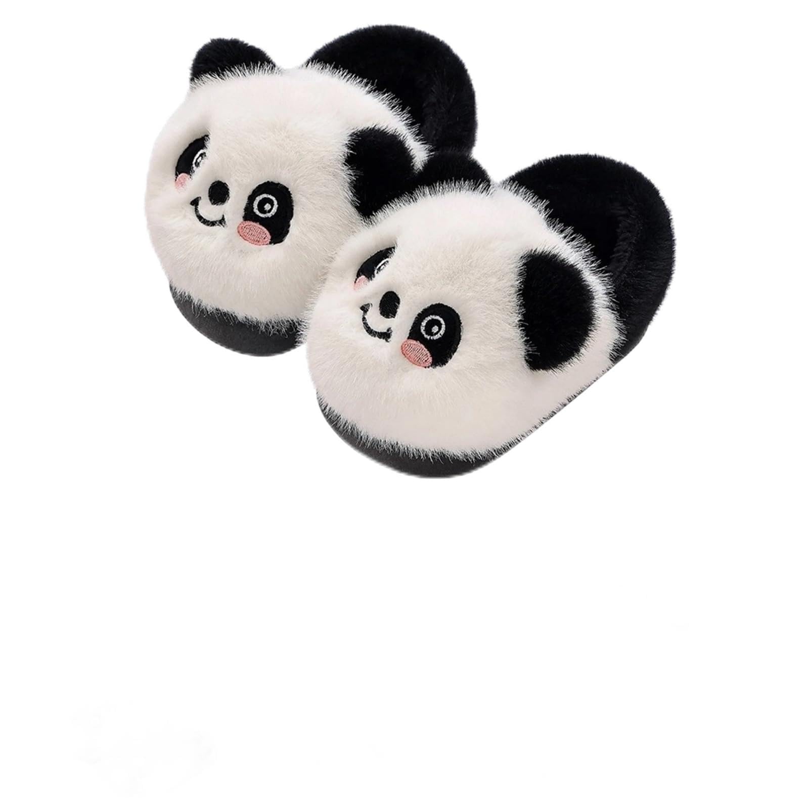 Plüsch Hausschuhe Kinder Winter Warm Rutschfest Pantoffeln Mädchen Jungen | Flauschig Weich Bequem Geschlossen Slip-On EVA Sohle Zehenschutz Ferse Cartoon Tier Niedlich Süß Kuschelig Slipper Kleinkind