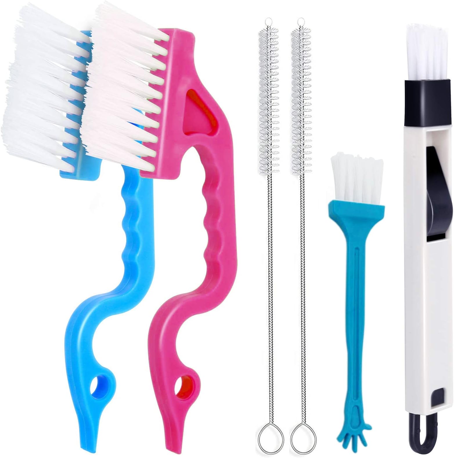 Window or Sliding Door Track Cleaning Brush, Nylon Groove Gap Cleaning Tools 6 Pieces