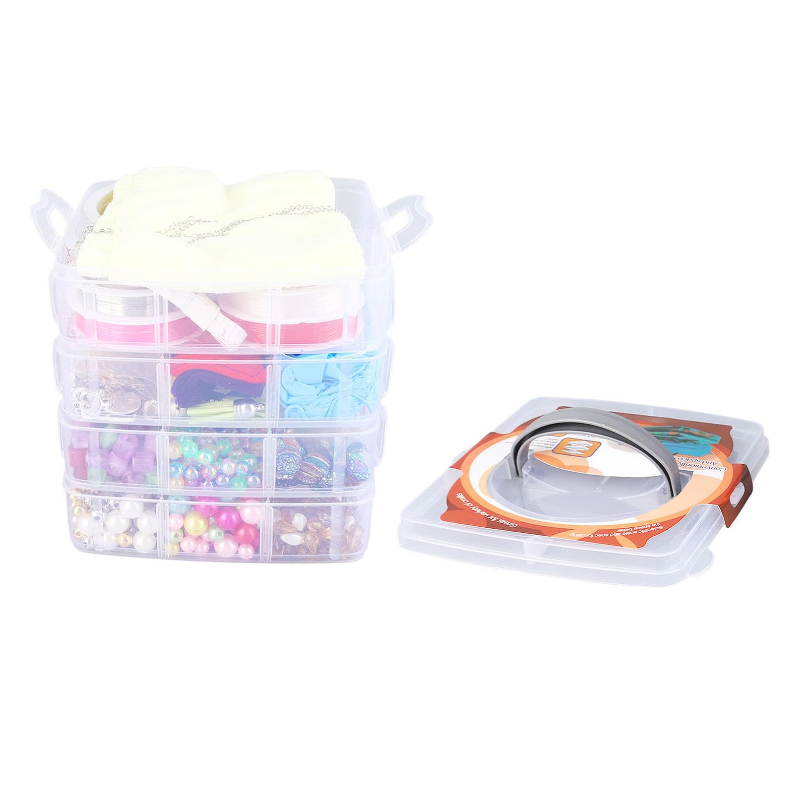Kit para hacer pulseras de cuentas, juego de manualidades de joyería con 1300 cuentas acrílicas coloridas, cuentas de íris para pulseras, collares, pendientes, incluye 32