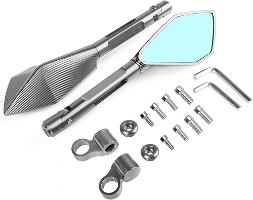 Miniatura 10 de Dartsz Para Yamaha XT660R XT660X XT660Z TENERE 2004-2017 XT660 Motocicleta CNC Aluminio Retrovisores Espejos Universales Azul Anti-reflejo Espejo