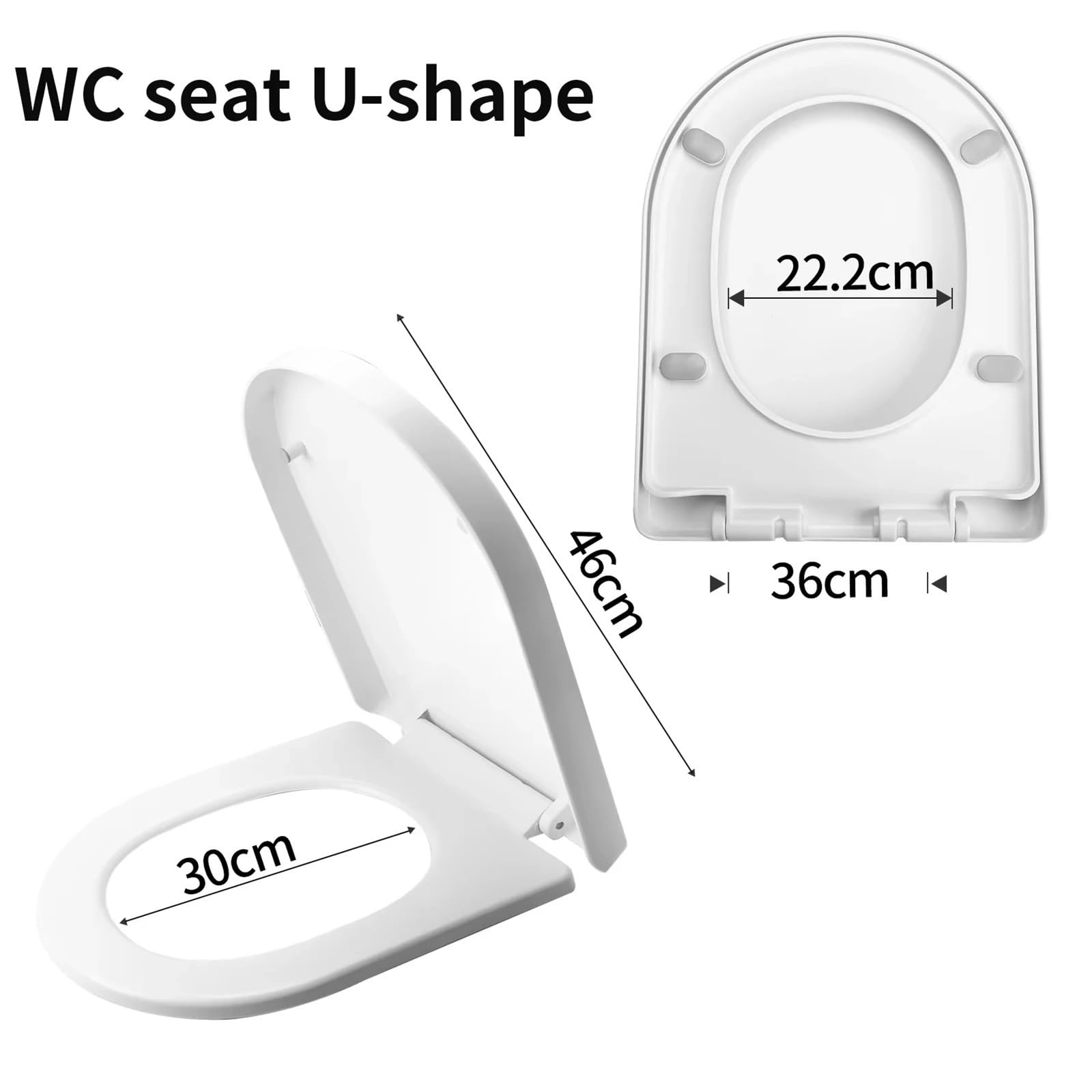 Coperchio toilette morbida chiusura Coperchio del sedile WC bidet, chiusura silenziosa, lenta
