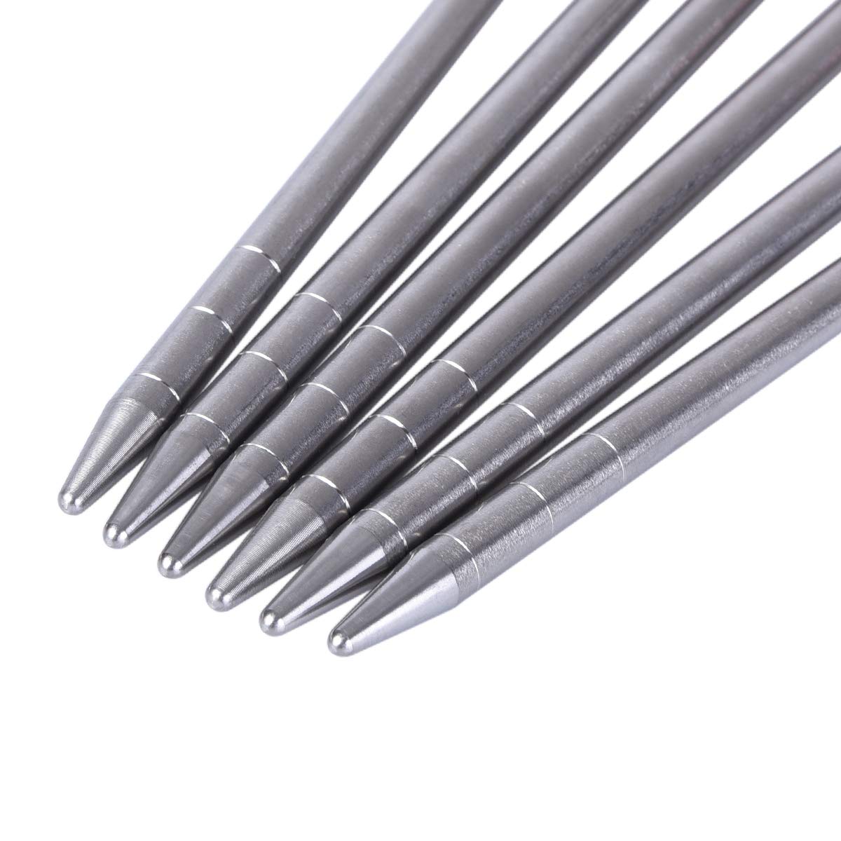 iBasingo Lot de 4 à 6 piquets de tente en alliage de titane pour extérieur, L- 6 pieces (30cm)