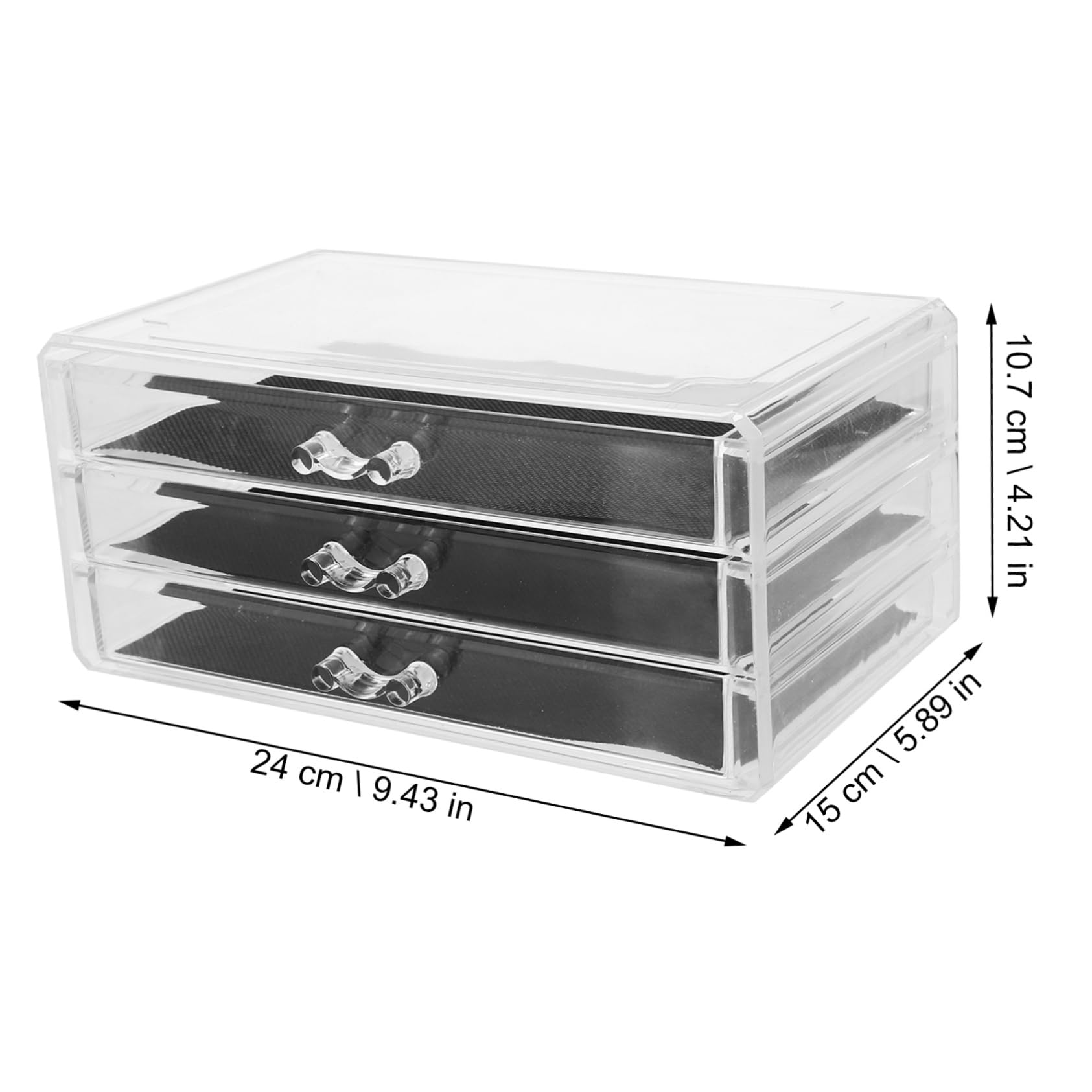 KOMBIUDA Caja Organizadora de Acrílico Transparente para Almacenamiento de Nail Art Accesorios y Joyería Diseño Apilable para Profesional y Doméstico