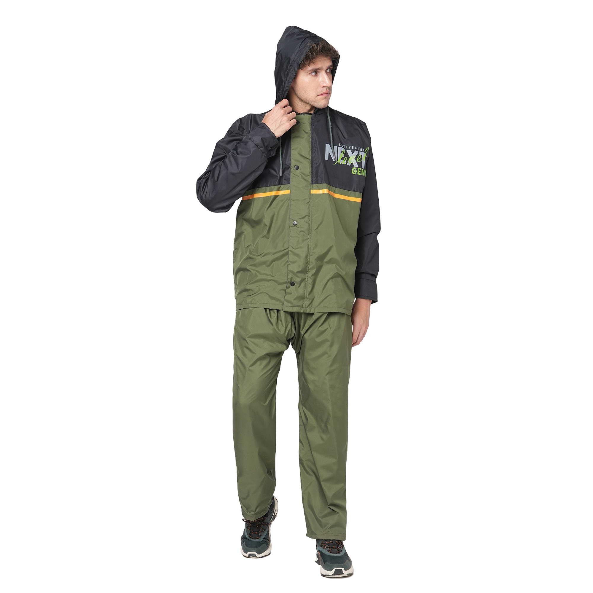 Citizen Hooded Raincoat for Men Women Waterproof for Bike Riders 180T Micro Fabric Lightweight Stylish Sealed Hood, Large Pockets, Heavy-Duty Zippers Rainwear with Carry Pouch-CR012-picture-11