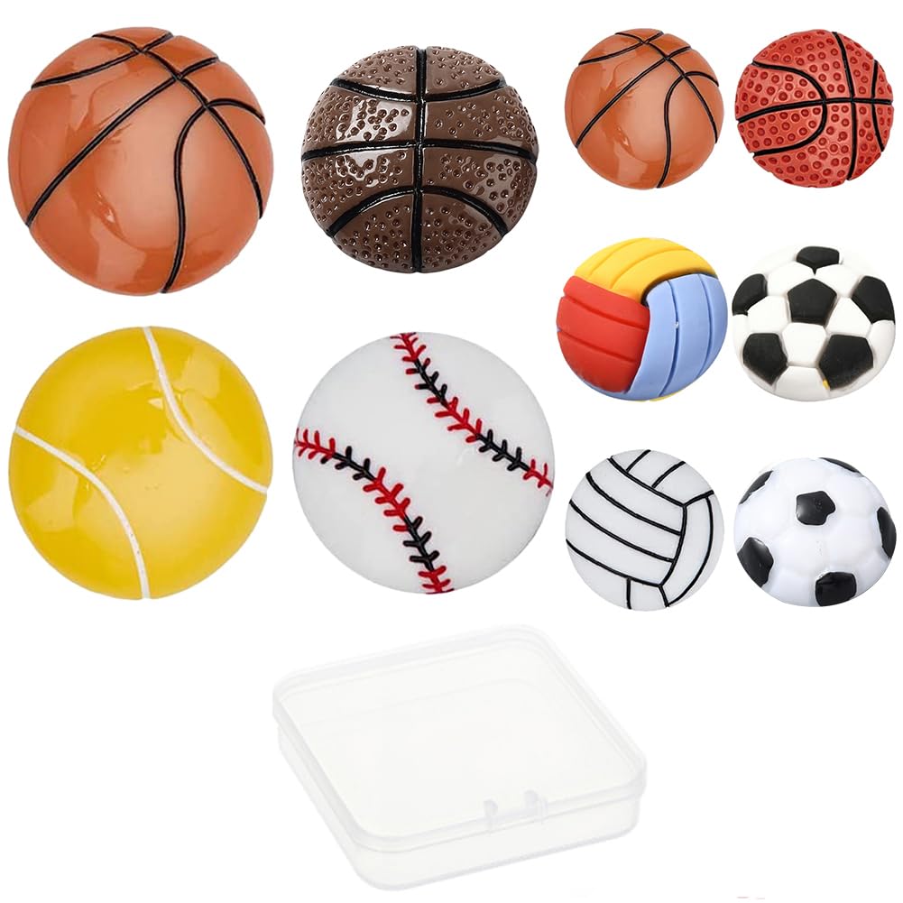Amazon | SUNNYCLUE 20個10種 野球 カボション スポーツ カボション 