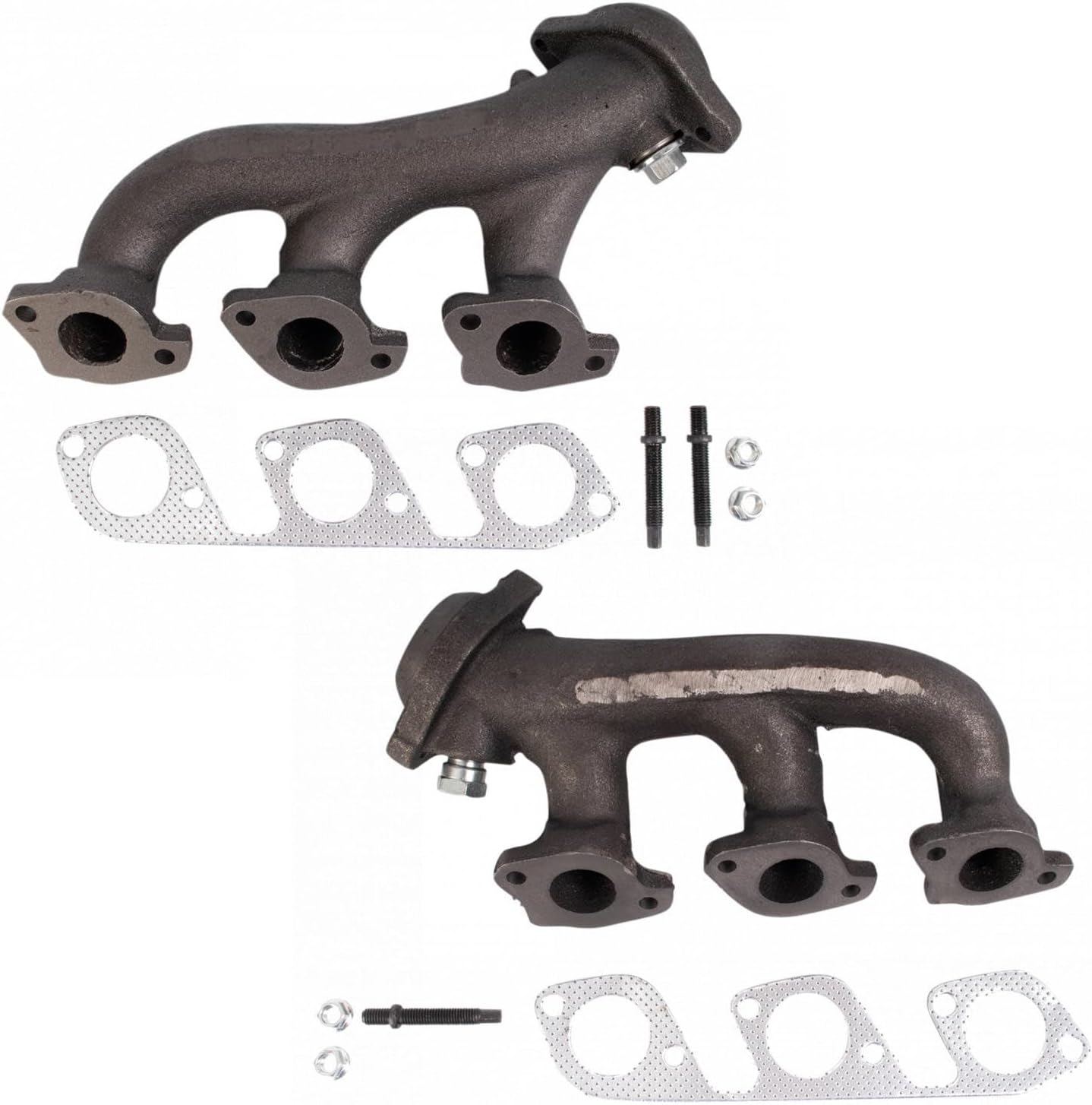 TRQ Exhaust Manifold w/Gaskets Kit LH & RH Sides for Ford F150 E150 V6 4.2L