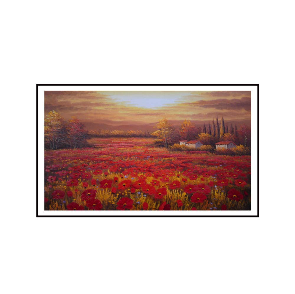 Paysage peinture à l'huile pour créer un mur artistique captivant dans votre salon