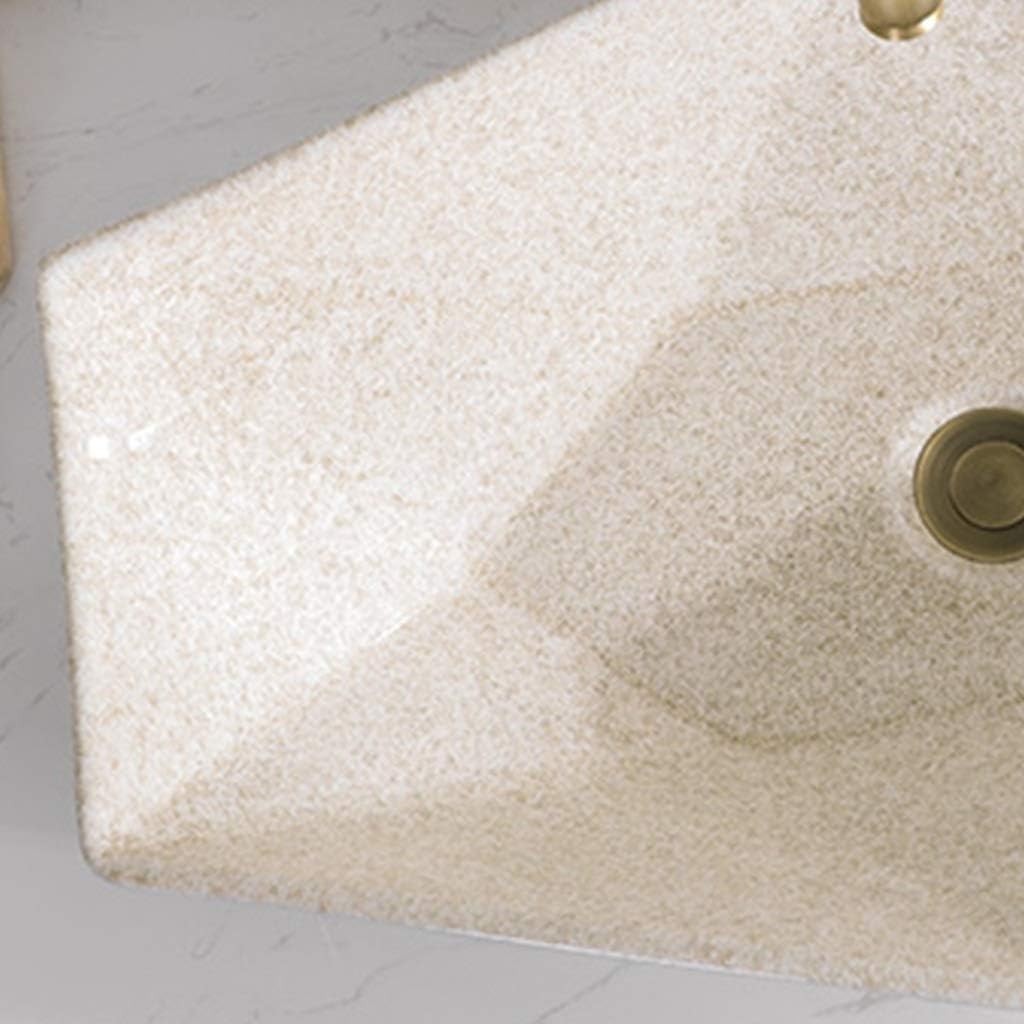 Pedestal Sinks PB9rrge Wash Basin Semi-Embedded Above Counter Basin Household Ceramic Vanity Square Clean Articles Gift