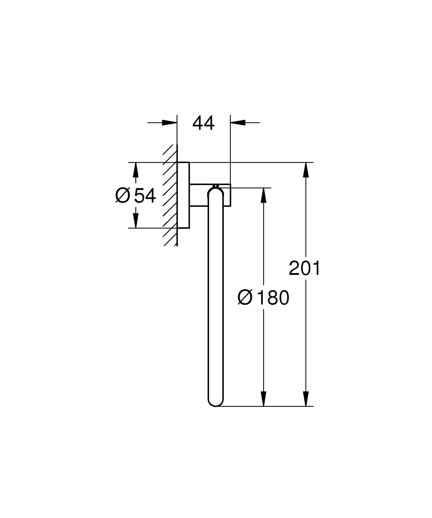 GROHE 40365DC1 - Essentials - Toallero, acabado SuperSteel