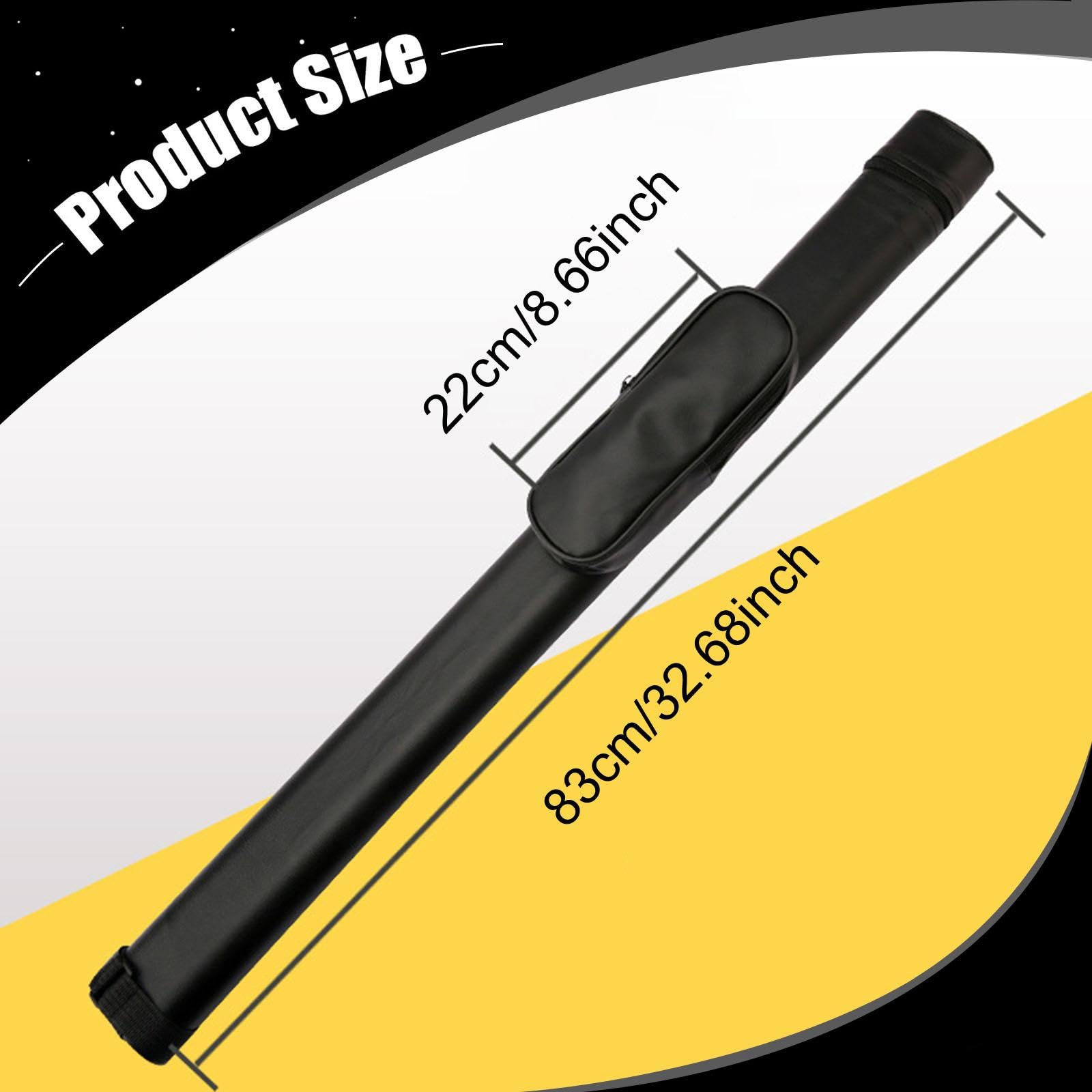 Fenteer Estuche para Taco de Billar de 1/2 Pulgada, Regalo para entusiastas de Billar, Interior Suave e Impermeable, Estuche de Transporte para caña