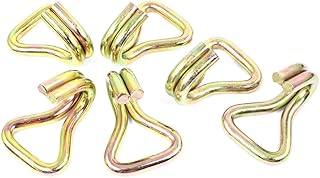 Aexit Bundling Webbing Material Handling Bronze Tone Metal Double Fixed Eye Straps Hook 6PCS