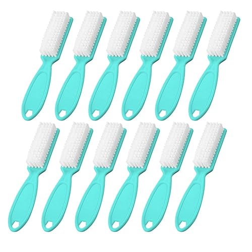 Miniatura 3 de 12 cepillos de uñas para limpiar las uñas, cepillo de limpieza con agarre de mango para uñas y pies, cepillo de polvo de uñas, herramientas de
