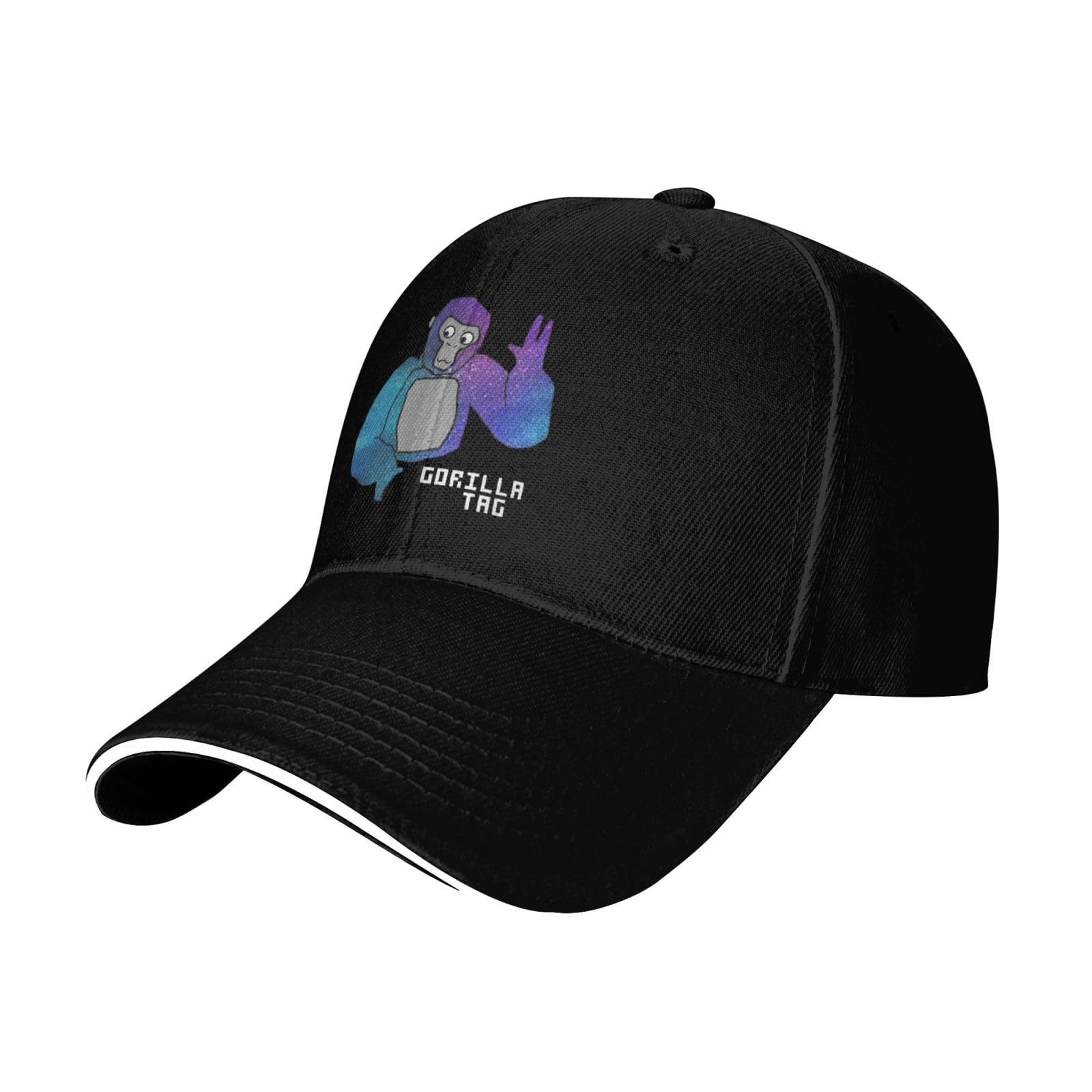 Melbrakin Unisex Black Gorilla Tag Baseball Cap For Men And Women Adjustable Sports Hat Truck Hat