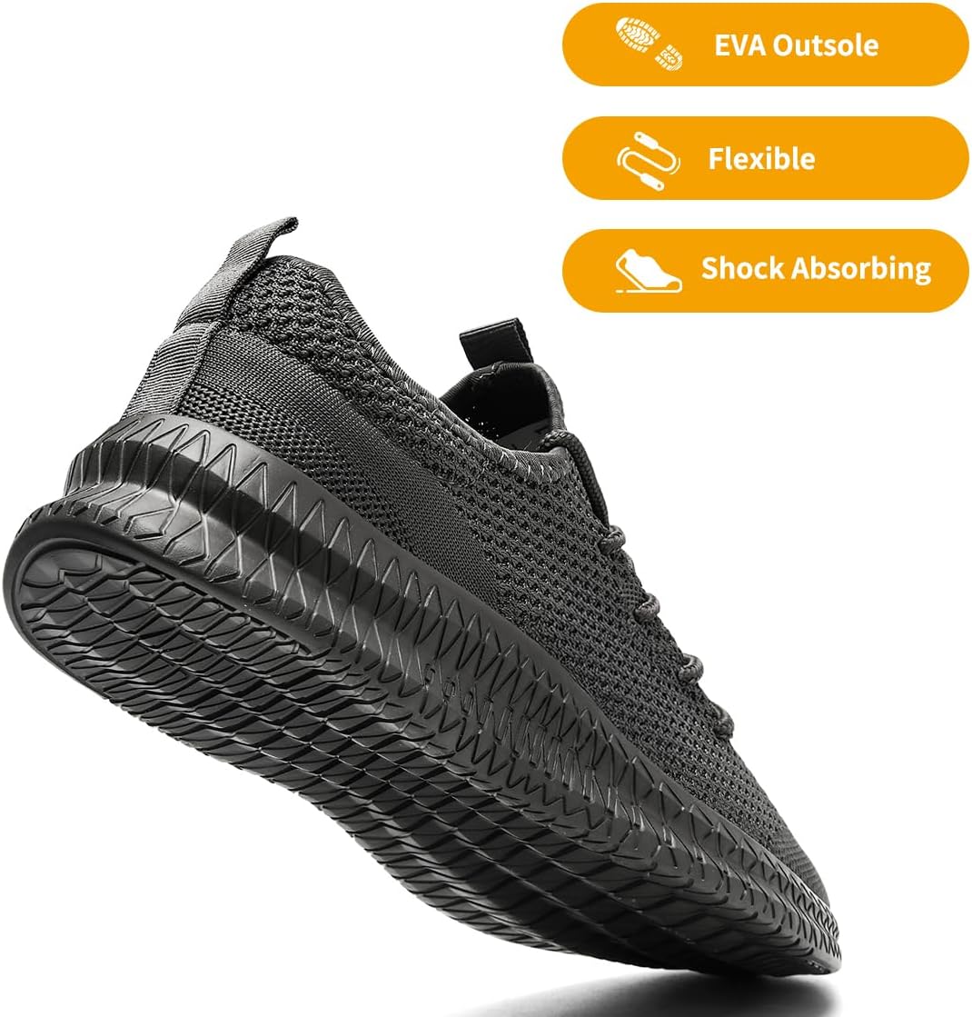 DLWKIPV Mens Slip On Shoes Tennis Walking Gym Athletic Running Fashion Sneakers Workout Footwear Casual Sport Outdoors Breathable Knitted Mesh Lightweight