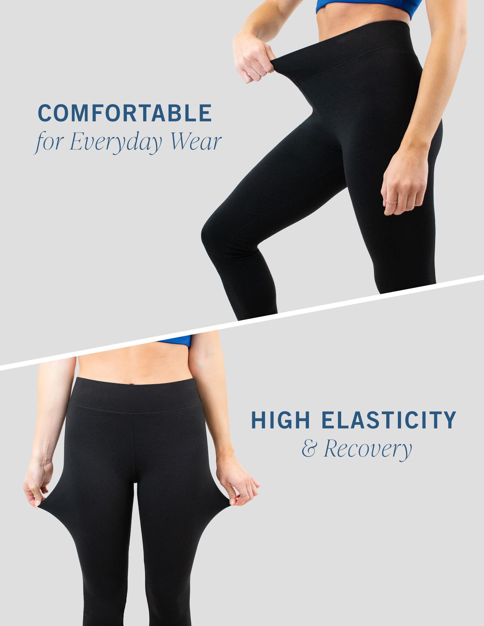HUE Ultra Leggings With Wide Waistband, Full And Capri Length - Legginsy spodnie Kobiety