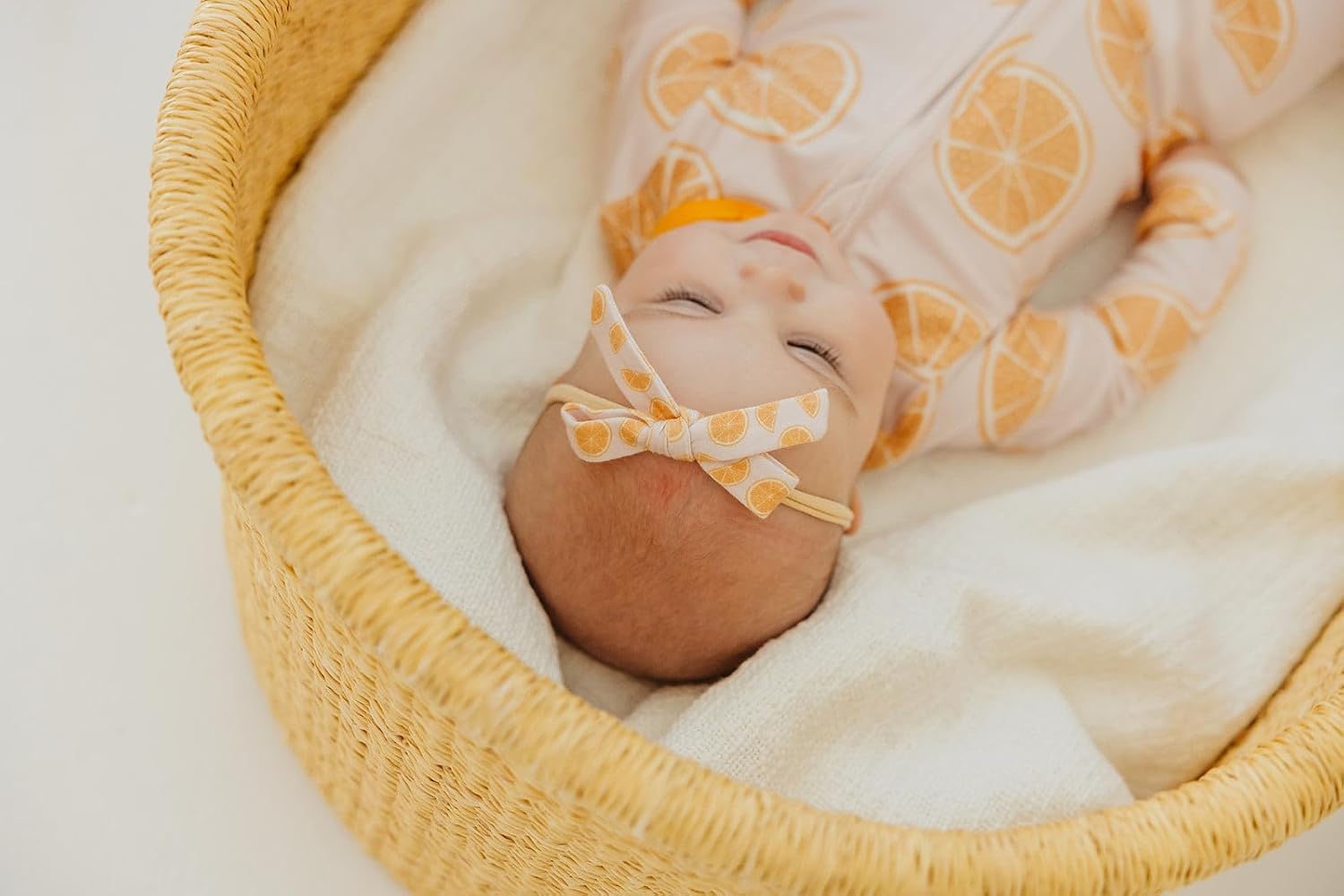 Copper Pearl Ribbon Baby Bow Cutie