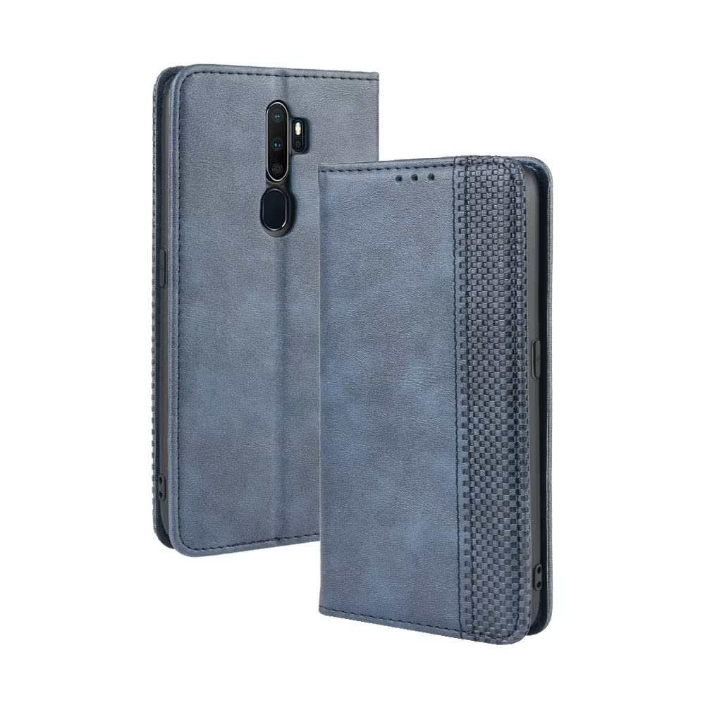 KANVOOS Cover per Oppo A9 2020 / Oppo A5 2020, Cover a Libro Portafoglio in Pelle PU [Porta Carte] [Magnetica], Antiurto Flip Case Custodia per Oppo A9 2020 / A5 2020 (Blu