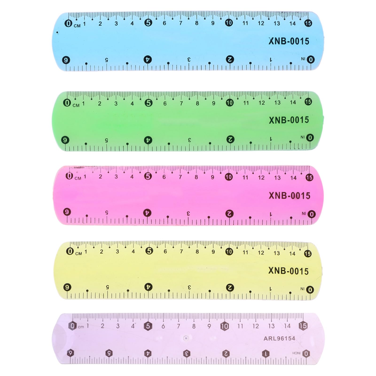Minglea Boys Mixed Color S 15Cm Soft Clear Ruler Multicolor Flexible Straight Ruler Measuring Shatterproof Stationery For Student Prize Gift Party