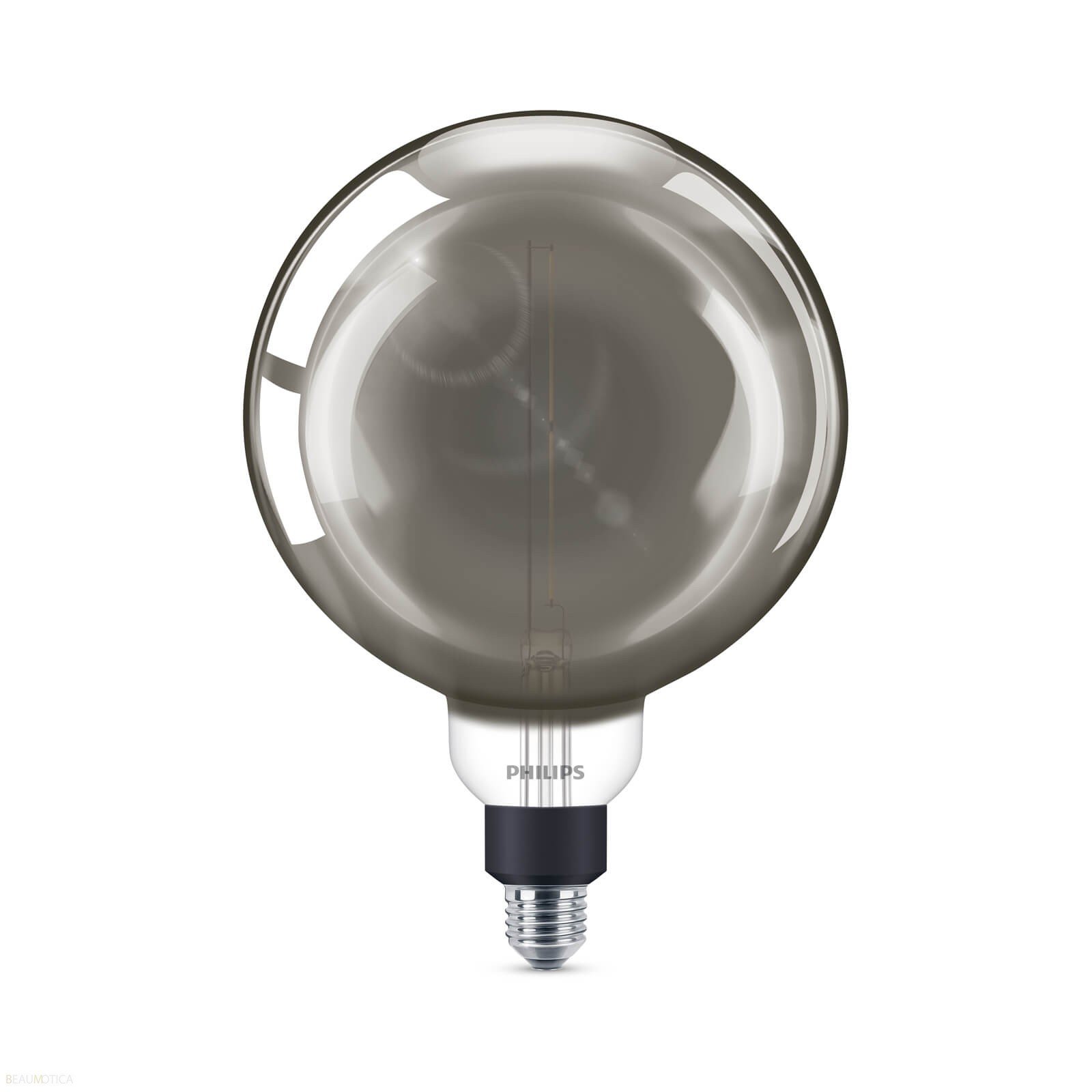 Philips LED Premium Giant Smoky Globe G200 Light Bulb Dimmable [E27 Edison Screw] 6.5W 25W Equivalent, Cool White (4000K)