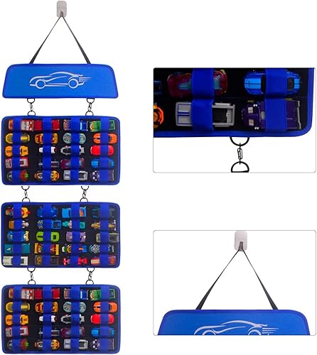 Miniatura 3 de T2BTHRS Organizador de almacenamiento para colgar ruedas calientes, coches de caja de cerillas, Disney164 escalas camiones y autos