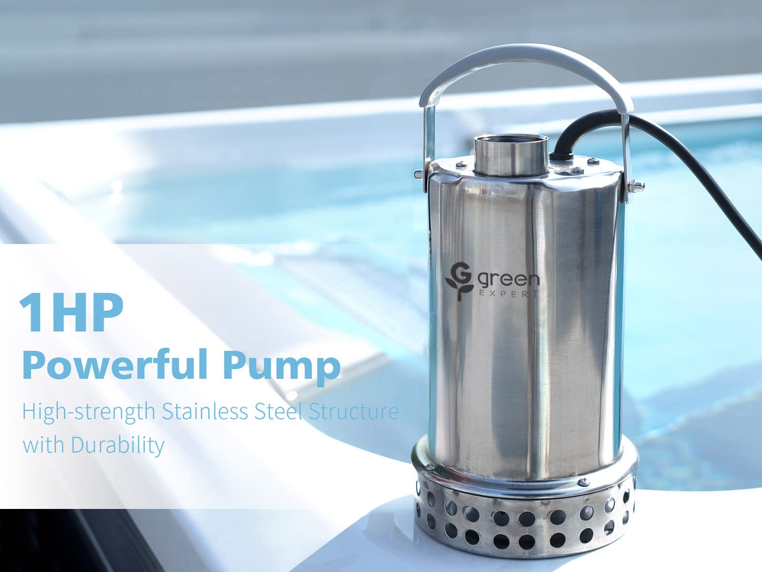 Buy Green Expert 1HP Sump Pump Submersible 4000GPH High Flow for Fast
