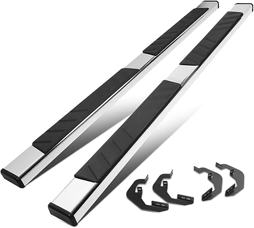 DNA Motoring rieles de 12,7 cm compatibles con Silverado 1500 07-18, Sierra 2500HD 3500HD de cabina extendida 07-19, barras de protección lateral de