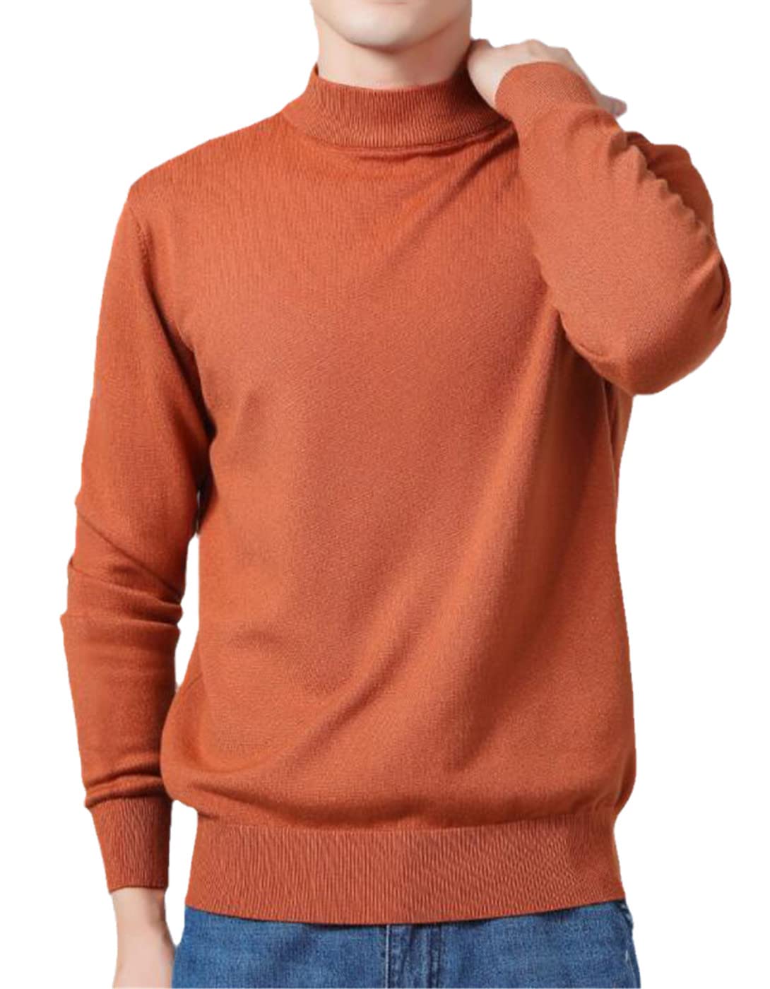 SaoBiiu Maglione di cashmere da uomo autunno inverno morbido maglione caldo maglione maglione maglione da uomo inverno maglione maglione lavorato a maglia