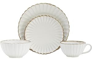 Baum Essex 16-Piece Scallop Ivory Dinnerware Set