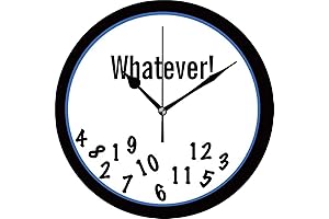 Whatever! Funny Custom Decorative Round Wooden Wall Clock, 12 inch
