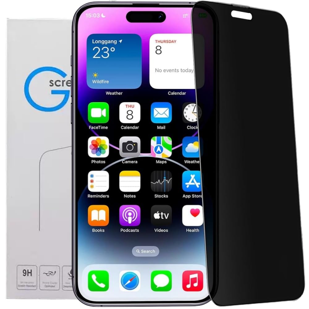 【360°覗き見防止 + アンチグレア】 GAOYYDS 対応 iPhone 17 Pro Max ガラ スフィルム 上下左右4方向360度の覗き見防止 アンチグレア 17 Pro Max 保護プライバシー フィルム サラサラ タッチ感 反射防止 指紋防止 貼り付け簡単 対応 アイフォン17 プロマックス用ゲームフィルム