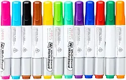 Conjunto 12 Marcadores Quadro Branco Colorido Caneta Apagável
