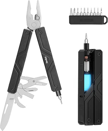 NexTool Gemini, Multi Tool, Multitool Knife with Electric Screwdriver, Needle