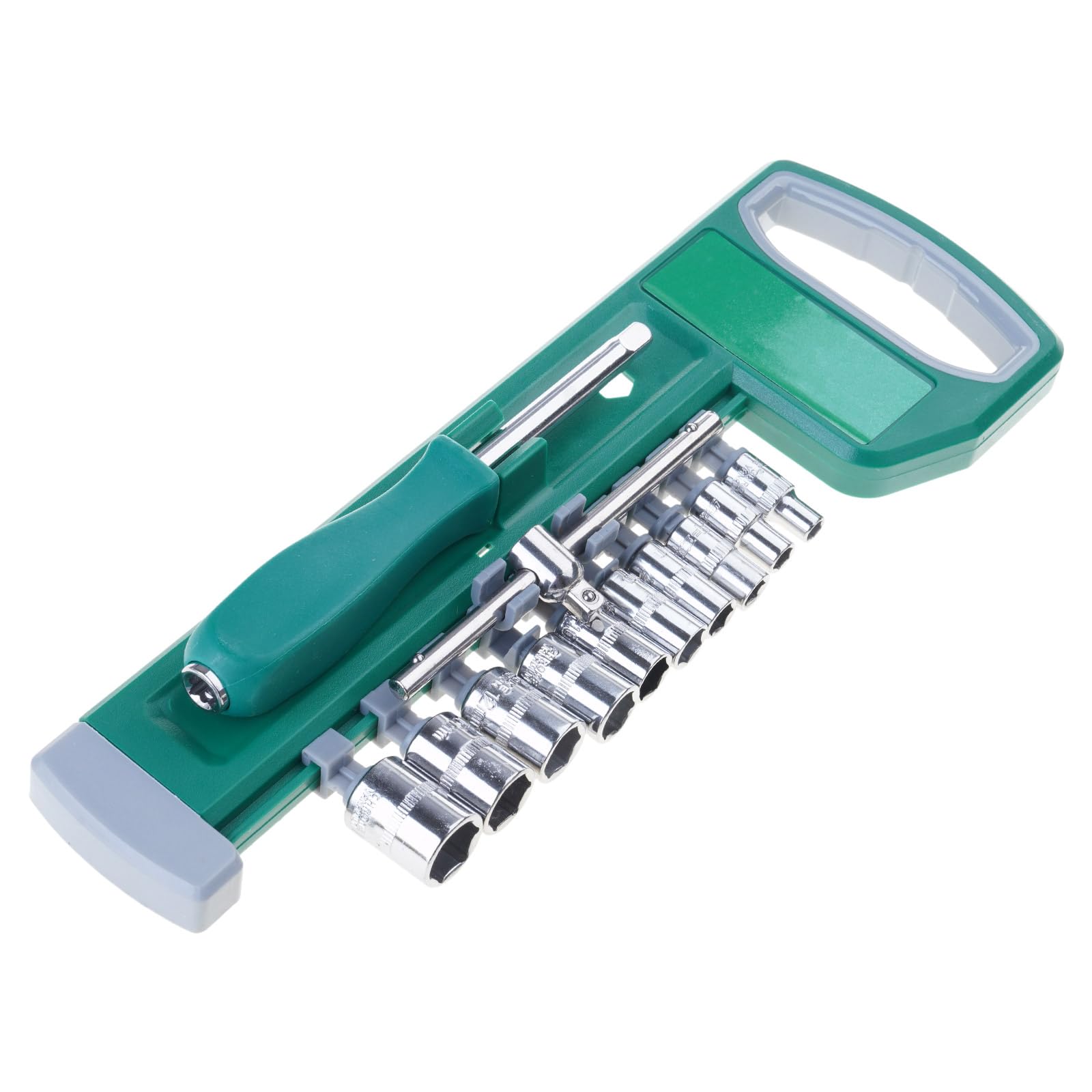 YHAILI 1/4Inch Adjustable Wrench and Sockets Set Convenient Portable Tool Set for Home Car Repair and Mechanical Maintenance
